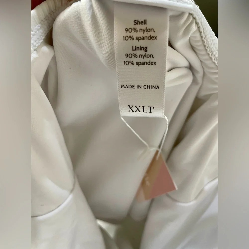 NWT - $128 ANDIE Swim - ‘Sardinia’ Ribbed One Piece - White | XXLT Tall